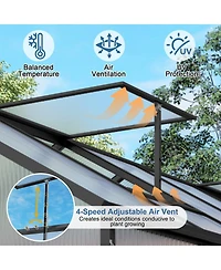 Streamdale Furniture 6x12Feet Walk-in Outdoor Greenhouse with Aluminum Frame and Uv Protection