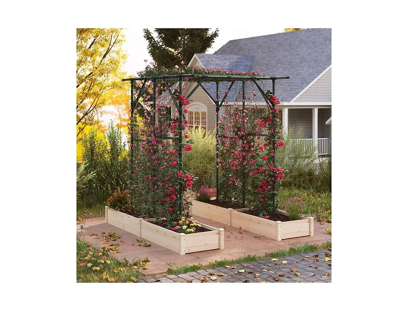 Slickblue Large Garden Arch Trellis for Climbing Plants and Vines
