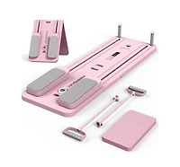 Fed Fitness 5 1 Folding Pilates Board, Reformer Set with 300 Lbs Weight Capacity, Portable Home for Woman