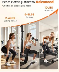 Fed Fitness 5-in-1 Adjustable Dumbbells Pair, Lbs Quick-Adjust Hand Weights for Home Gym and Outdoor Training