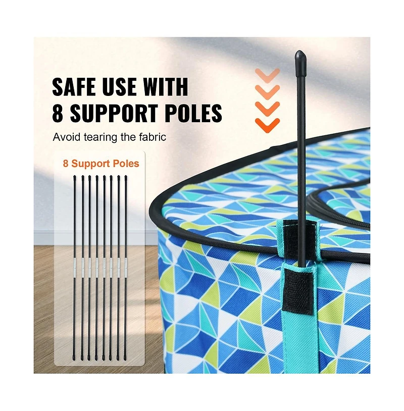 Ruie Foldable Soft Pet Playpen Crate Kennel for Puppies and Cats