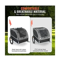 Ruie Foldable Dog Bike Trailer Pet Bicycle Carrier for Pets up to 88 lbs
