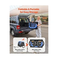 Ruie Smaller Pet Bike Trailer Bicycle Carrier Supports up to 66 lbs Internal Leash