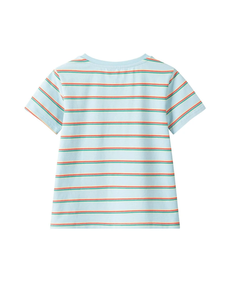 Andy & Evan Toddler Boys Gator Graphic Stripe Pocket Tee