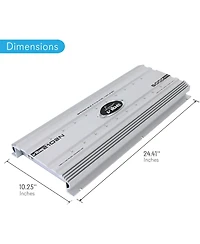Lanzar 6000W Mosfet Amplifier for Powerful Sound with Dual Inputs, + Easy Installation