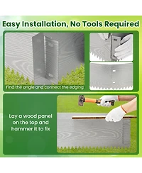 Sugift 6-Pack 20 Ft Galvanized Metal Landscape Edging for Lawn