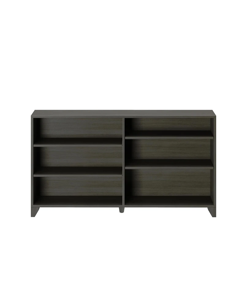 Max & Lily Classic 6-Shelf Bookcase, Solid Wood Bookcase for Kids Bedroom/Playroom