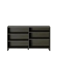 Max & Lily Classic 6-Shelf Bookcase, Solid Wood Bookcase for Kids Bedroom/Playroom