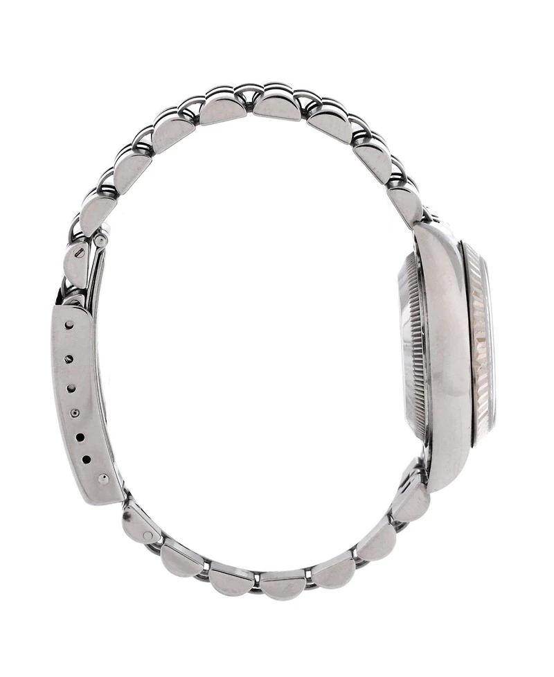 Pre-Owned Rolex Oyster Perpetual Datejust Automatic Watch in Stainless Steel and White Gold with Diamond Markers 26mm