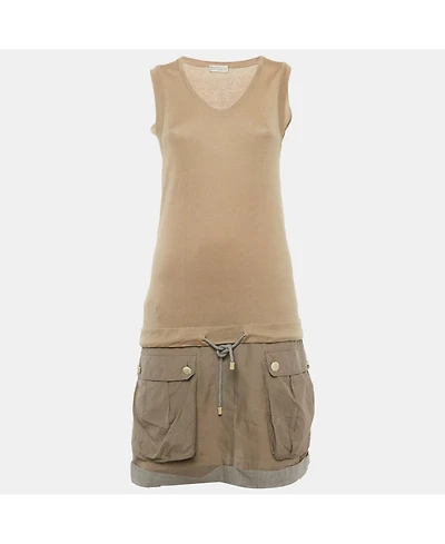 Pre-Owned Brunello Cucinelli Women's Cotton Knit Sleeveless Short Dress