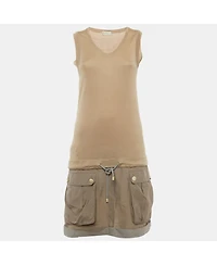 Pre-Owned Brunello Cucinelli Women's Cotton Knit Sleeveless Short Dress