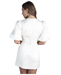 Coast Women's Wrap Front Short Sleeve Mini Dress
