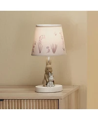 Lambs & Ivy Signature Bunny Hop Hand-Painted Resin Rabbits Lamp with Shade