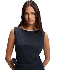 Boss by Hugo Women's Slim-Fit Checked Jersey Dress