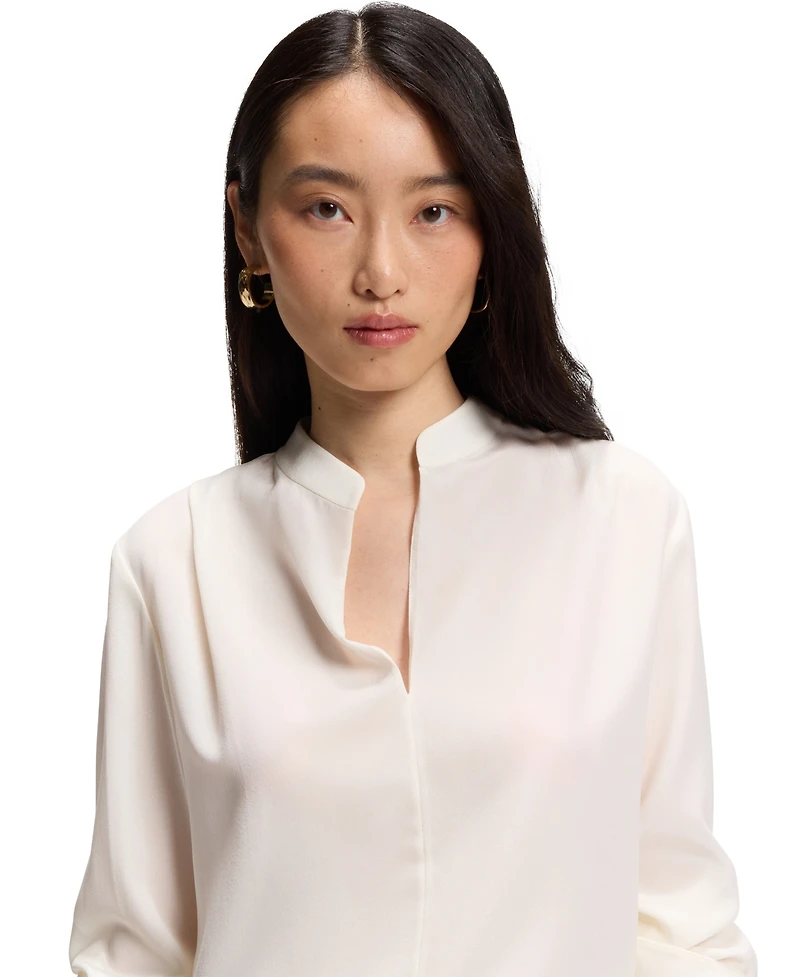 Boss by Hugo Women's Relaxed-Fit Sandwashed Silk Blouse