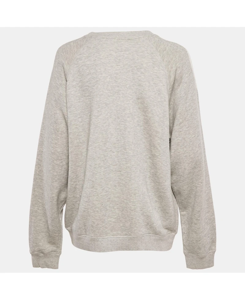 Pre-Owned Chloe Women's Logo Print Cotton Melange Crew Neck Sweatshirt