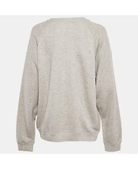 Pre-Owned Chloe Women's Logo Print Cotton Melange Crew Neck Sweatshirt
