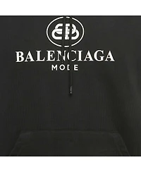 Pre-Owned Balenciaga Women's Logo Print Cotton Hoodie