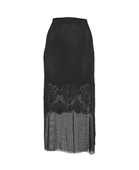 Pre-Owned Dolce & Gabbana Women's Mesh Double Layered Midi Skirt