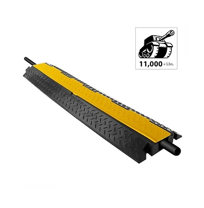 Pyle Cable Cover Ramp Safety Track with Flip-Open Lid, Single Channel