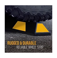 Pyle Vehicle & Car Tire Stop, Heavy-Duty Rubber Block