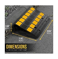 Pyle Heavy-Duty Car/Truck Curb Ramps - Vehicle Bridge Kit (Pair)