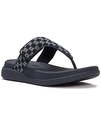 FitFlop Women's F-Mode Go Checkerboard-Denim Toe-Post Sandals