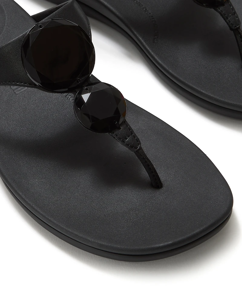 FitFlop Women's Solay Glossy-Disc Toe-Post Sandals