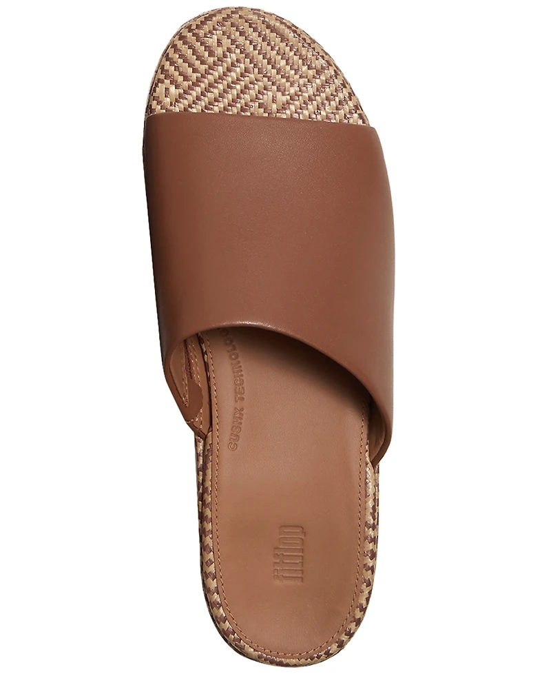 FitFlop Women's Platform Graphic-Weave Slide Sandals