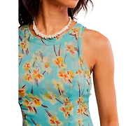 Free People Women's Raven Printed Ruffle Mini Dress