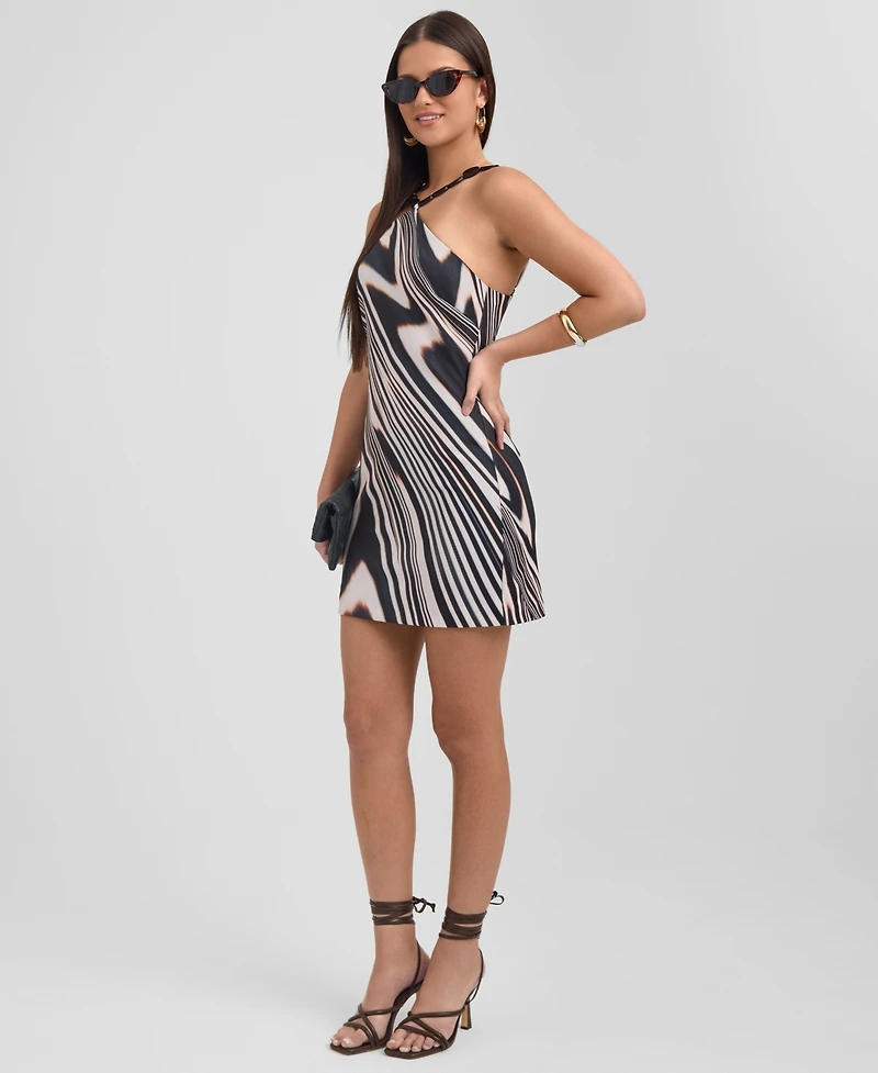 Rachel Roy Women's Ravena Beaded Halter Mini Dress