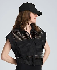 Kenneth Cole Women's Collared Neck Cardigan
