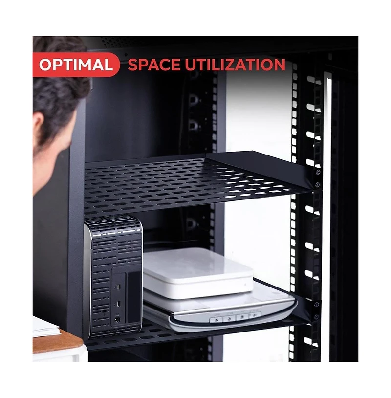Pyle 1U Universal Server Rack Shelf Mount Tray