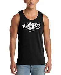 La Pop Art Men's Aloha Word Graphic Tank Top