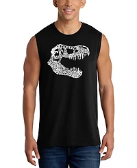 La Pop Art Men's T-Rex Skull Graphic Tank Top