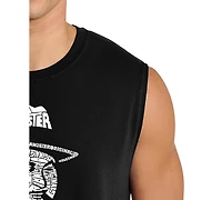 La Pop Art Men's Original Gangster Portrait Word Tank Top