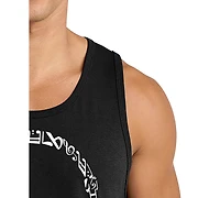 La Pop Art Men's Headphones Music Word Graphic Tank Top