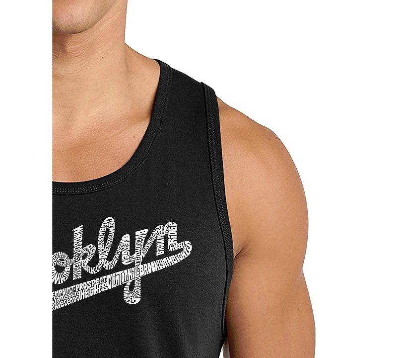 La Pop Art Men's Brooklyn Script Graphic Tank Top