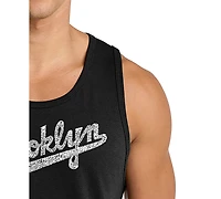 La Pop Art Men's Brooklyn Script Graphic Tank Top