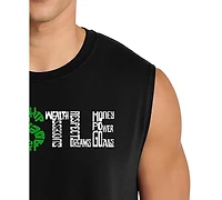 La Pop Art Men's Hustle Typography Money Design Tank Top