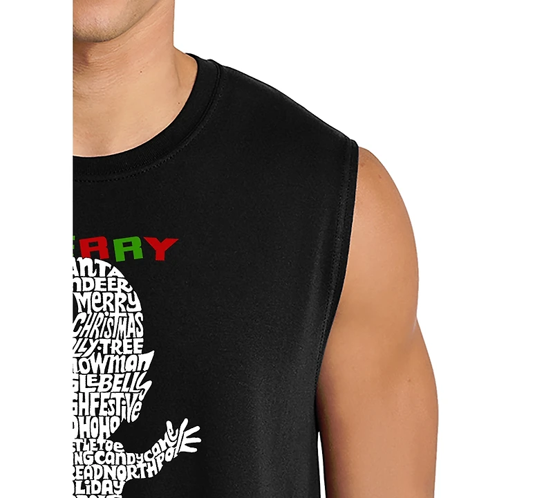 La Pop Art Men's Christmas Dinosaur T-Rex-Shaped Tank Top