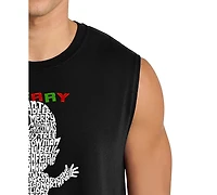 La Pop Art Men's Christmas Dinosaur T-Rex-Shaped Tank Top