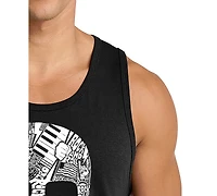 La Pop Art Men's Skull Music Collage Tank Top