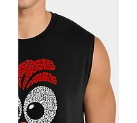 La Pop Art Men's Turkey Face Typography Graphic Tank Top