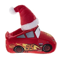 Disney Cars Christmas Slippers Boys' Lightning McQueen Mater Cozy Warm Holiday Theme Soft Plush (Toddler Sizes 5-10/ Little Kid 11-1)