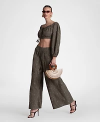 Avec Les Filles Women's Extreme Wide-Leg Palazzo Pants