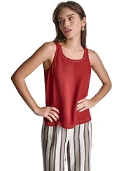 Bcbg Women's Sleeveless Studded Top