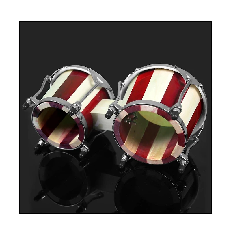 Pyle Hand-Crafted Wooden Bongos - Bongo Drums