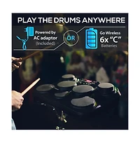 Pyle Electronic Table Digital Drum Kit Top with 7 Pad Digital Drum Kit