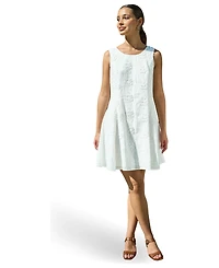 Yumi Women's Cotton Applique Flower Swing Shift Dress